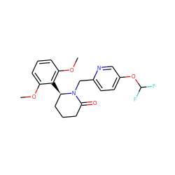 COc1cccc(OC)c1[C@@H]1CCCC(=O)N1Cc1ccc(OC(F)F)cn1 ZINC000167699896