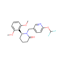 COc1cccc(OC)c1[C@@H]1CCCC(=O)N1Cc1ccc(OC(F)F)nc1 ZINC000167121167