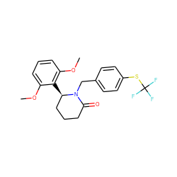 COc1cccc(OC)c1[C@@H]1CCCC(=O)N1Cc1ccc(SC(F)(F)F)cc1 ZINC000166868072