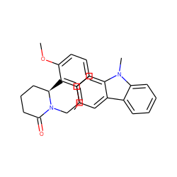 COc1cccc(OC)c1[C@@H]1CCCC(=O)N1Cc1ccc2c(c1)c1ccccc1n2C ZINC000167123521