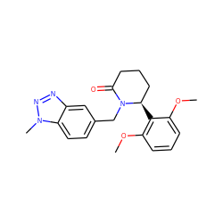 COc1cccc(OC)c1[C@@H]1CCCC(=O)N1Cc1ccc2c(c1)nnn2C ZINC000215902287