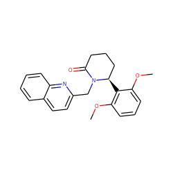 COc1cccc(OC)c1[C@@H]1CCCC(=O)N1Cc1ccc2ccccc2n1 ZINC000103258700