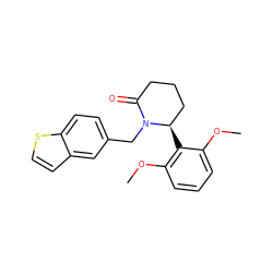 COc1cccc(OC)c1[C@@H]1CCCC(=O)N1Cc1ccc2sccc2c1 ZINC000167390707