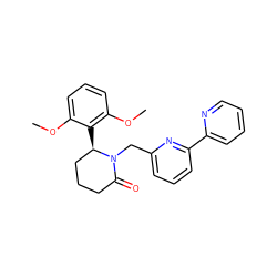 COc1cccc(OC)c1[C@@H]1CCCC(=O)N1Cc1cccc(-c2ccccn2)n1 ZINC000167860023