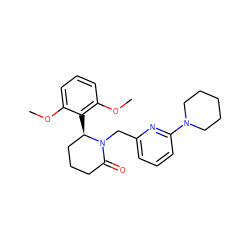 COc1cccc(OC)c1[C@@H]1CCCC(=O)N1Cc1cccc(N2CCCCC2)n1 ZINC000166313916