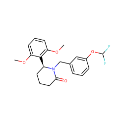 COc1cccc(OC)c1[C@@H]1CCCC(=O)N1Cc1cccc(OC(F)F)c1 ZINC000166982299