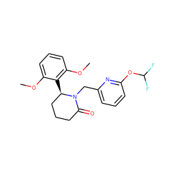 COc1cccc(OC)c1[C@@H]1CCCC(=O)N1Cc1cccc(OC(F)F)n1 ZINC000167609362