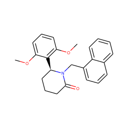 COc1cccc(OC)c1[C@@H]1CCCC(=O)N1Cc1cccc2ccccc12 ZINC000166830719