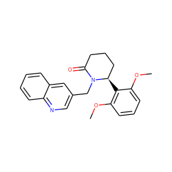 COc1cccc(OC)c1[C@@H]1CCCC(=O)N1Cc1cnc2ccccc2c1 ZINC000103258104