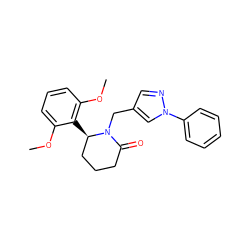 COc1cccc(OC)c1[C@@H]1CCCC(=O)N1Cc1cnn(-c2ccccc2)c1 ZINC000166976463