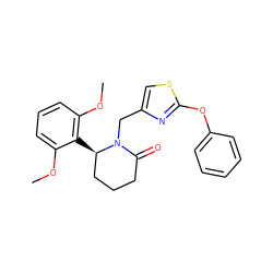 COc1cccc(OC)c1[C@@H]1CCCC(=O)N1Cc1csc(Oc2ccccc2)n1 ZINC000166709794