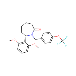 COc1cccc(OC)c1[C@@H]1CCCCC(=O)N1Cc1ccc(OC(F)(F)F)cc1 ZINC000098176753