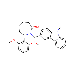 COc1cccc(OC)c1[C@@H]1CCCCC(=O)N1Cc1ccc2c(c1)c1ccccc1n2C ZINC000167027202