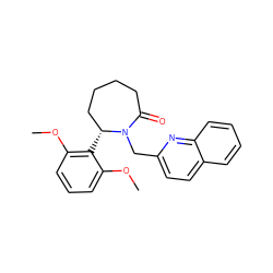 COc1cccc(OC)c1[C@@H]1CCCCC(=O)N1Cc1ccc2ccccc2n1 ZINC000167604630