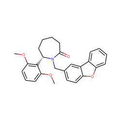 COc1cccc(OC)c1[C@@H]1CCCCC(=O)N1Cc1ccc2oc3ccccc3c2c1 ZINC000139850806