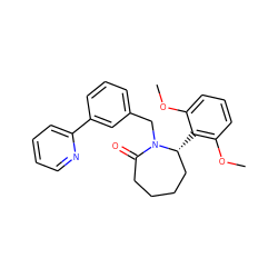 COc1cccc(OC)c1[C@@H]1CCCCC(=O)N1Cc1cccc(-c2ccccn2)c1 ZINC000167866678