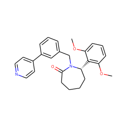 COc1cccc(OC)c1[C@@H]1CCCCC(=O)N1Cc1cccc(-c2ccncc2)c1 ZINC000167371637