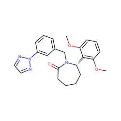 COc1cccc(OC)c1[C@@H]1CCCCC(=O)N1Cc1cccc(-n2nccn2)c1 ZINC000167117588