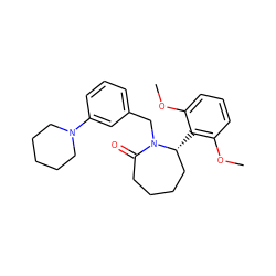 COc1cccc(OC)c1[C@@H]1CCCCC(=O)N1Cc1cccc(N2CCCCC2)c1 ZINC000167596397