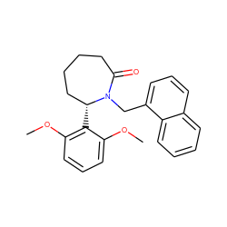 COc1cccc(OC)c1[C@@H]1CCCCC(=O)N1Cc1cccc2ccccc12 ZINC000167051263