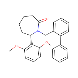 COc1cccc(OC)c1[C@@H]1CCCCC(=O)N1Cc1ccccc1-c1ccccc1 ZINC000166711830