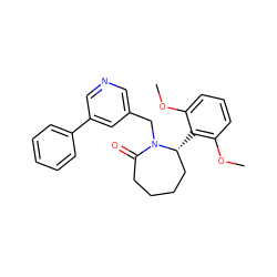 COc1cccc(OC)c1[C@@H]1CCCCC(=O)N1Cc1cncc(-c2ccccc2)c1 ZINC000167867132