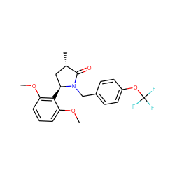 COc1cccc(OC)c1[C@H]1C[C@H](C)C(=O)N1Cc1ccc(OC(F)(F)F)cc1 ZINC000098176926