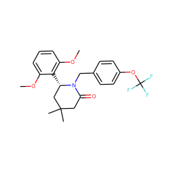 COc1cccc(OC)c1[C@H]1CC(C)(C)CC(=O)N1Cc1ccc(OC(F)(F)F)cc1 ZINC000103258907