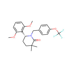 COc1cccc(OC)c1[C@H]1CCC(C)(C)C(=O)N1Cc1ccc(OC(F)(F)F)cc1 ZINC000103258901