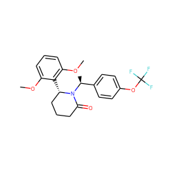 COc1cccc(OC)c1[C@H]1CCCC(=O)N1[C@@H](C)c1ccc(OC(F)(F)F)cc1 ZINC000098176772