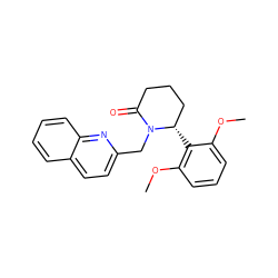 COc1cccc(OC)c1[C@H]1CCCC(=O)N1Cc1ccc2ccccc2n1 ZINC000098176749