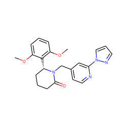 COc1cccc(OC)c1[C@H]1CCCC(=O)N1Cc1ccnc(-n2cccn2)c1 ZINC000098176763