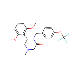 COc1cccc(OC)c1[C@H]1CN(C)CC(=O)N1Cc1ccc(OC(F)(F)F)cc1 ZINC000103258879