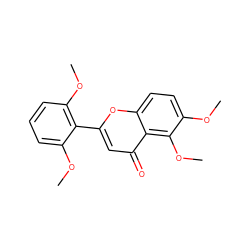 COc1cccc(OC)c1-c1cc(=O)c2c(OC)c(OC)ccc2o1 ZINC000014756841