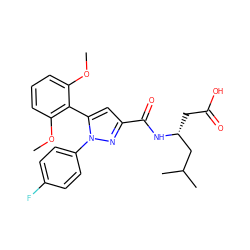 COc1cccc(OC)c1-c1cc(C(=O)N[C@H](CC(=O)O)CC(C)C)nn1-c1ccc(F)cc1 ZINC000653886976