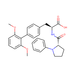 COc1cccc(OC)c1-c1ccc(C[C@H](NC(=O)[C@@H]2CCCN2c2ccccc2)C(=O)O)cc1 ZINC000026290856