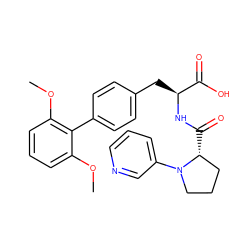 COc1cccc(OC)c1-c1ccc(C[C@H](NC(=O)[C@@H]2CCCN2c2cccnc2)C(=O)O)cc1 ZINC000013445599