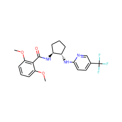 COc1cccc(OC)c1C(=O)N[C@H]1CCC[C@@H]1Nc1ccc(C(F)(F)F)cn1 ZINC001772638657