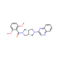 COc1cccc(OC)c1C(=O)N1C[C@@H]2CN(c3cnc4ccccc4n3)C[C@@H]2C1 ZINC000116826328