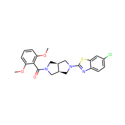 COc1cccc(OC)c1C(=O)N1C[C@H]2CN(c3nc4ccc(Cl)cc4s3)C[C@H]2C1 ZINC000116825362