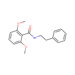 COc1cccc(OC)c1C(=O)NCCc1ccccc1 ZINC000000073278