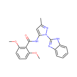 COc1cccc(OC)c1C(=O)Nc1cc(C)nn1-c1nc2ccccc2[nH]1 ZINC000006315005