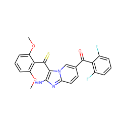 COc1cccc(OC)c1C(=S)c1c(N)nc2ccc(C(=O)c3c(F)cccc3F)cn12 ZINC000028394503