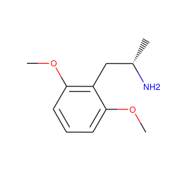 COc1cccc(OC)c1C[C@H](C)N ZINC000006020964