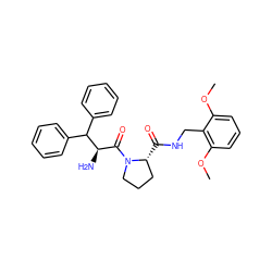 COc1cccc(OC)c1CNC(=O)[C@@H]1CCCN1C(=O)[C@@H](N)C(c1ccccc1)c1ccccc1 ZINC000025969419