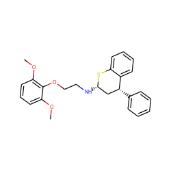 COc1cccc(OC)c1OCCN[C@H]1C[C@@H](c2ccccc2)c2ccccc2S1 ZINC000103220212