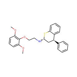 COc1cccc(OC)c1OCCN[C@H]1C[C@H](c2ccccc2)c2ccccc2S1 ZINC000103220209