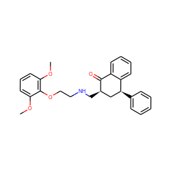 COc1cccc(OC)c1OCCNC[C@@H]1C[C@H](c2ccccc2)c2ccccc2C1=O ZINC000013473091