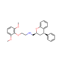 COc1cccc(OC)c1OCCNC[C@@H]1C[C@H](c2ccccc2)c2ccccc2O1 ZINC000013473088