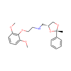 COc1cccc(OC)c1OCCNC[C@@H]1CO[C@](C)(c2ccccc2)O1 ZINC000013517469